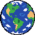 Pixel art of One Earth stacked