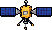 Pixel art of GPS satellites