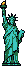 Pixel art of Statue of Liberty